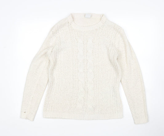 Vera Moda Womens Ivory   Pullover Jumper Size M