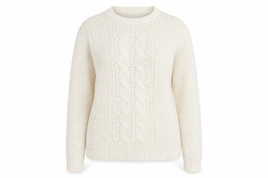 Front view of Vera Moda women’s ivory jumper, size M