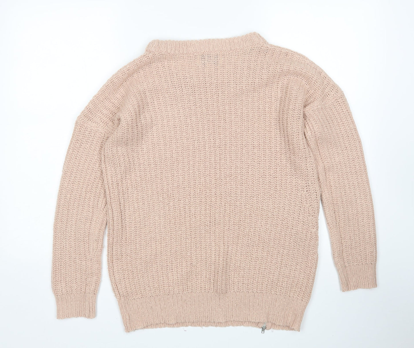 Womens UK Size S Papaya Pink Pullover Jumper
