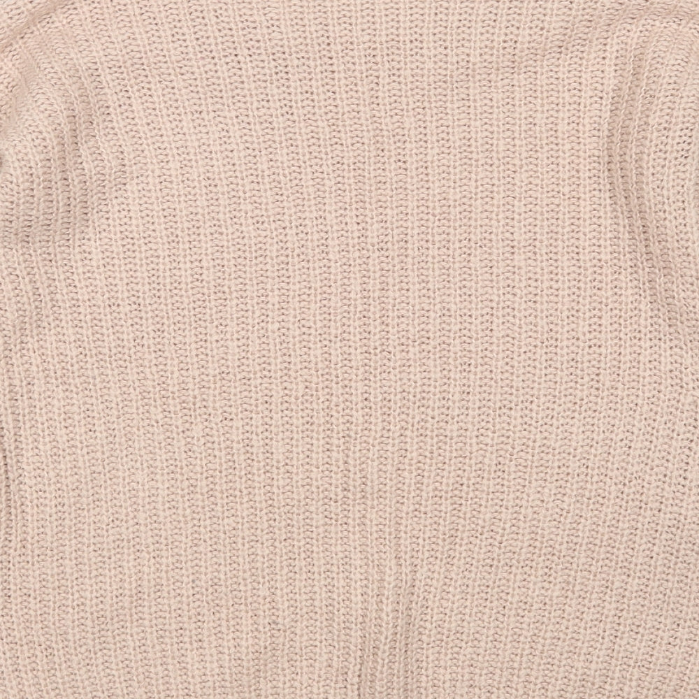 Womens UK Size S Papaya Pink Pullover Jumper