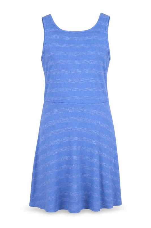 Front view of Atmosphere women’s blue jumper dress, size UK 12