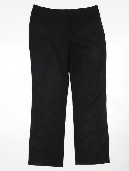 Womens UK Size 10 Papaya Regular Fit Rain Trousers Black Trousers