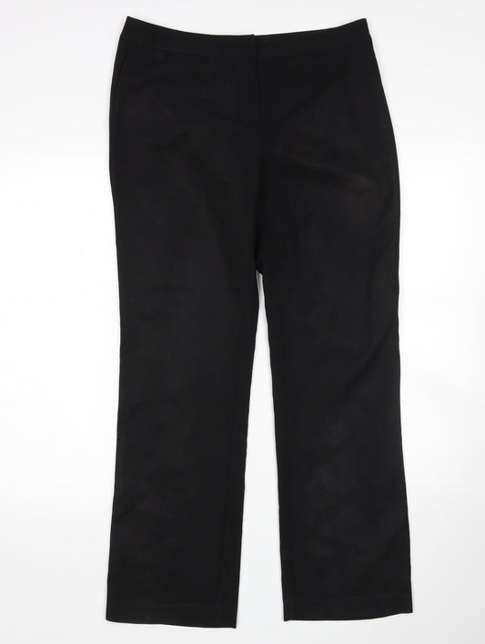 Womens UK Size 10 Papaya Regular Fit Rain Trousers Black Trousers
