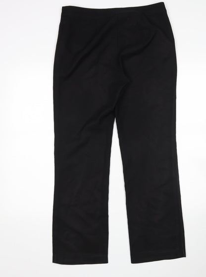 Womens UK Size 10 Papaya Regular Fit Rain Trousers Black Trousers