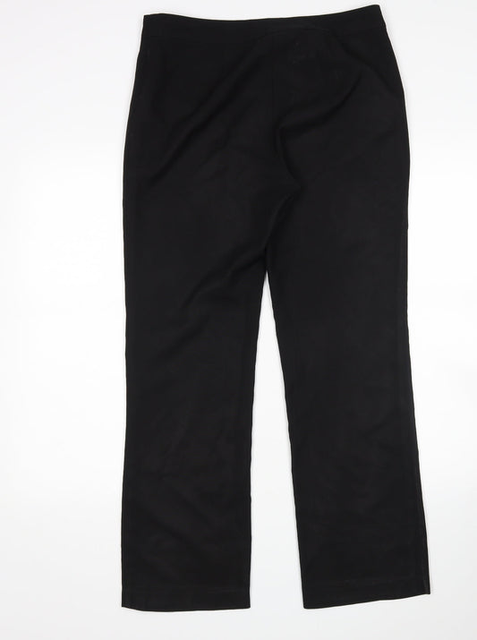 Womens UK Size 10 Papaya Regular Fit Rain Trousers Black Trousers