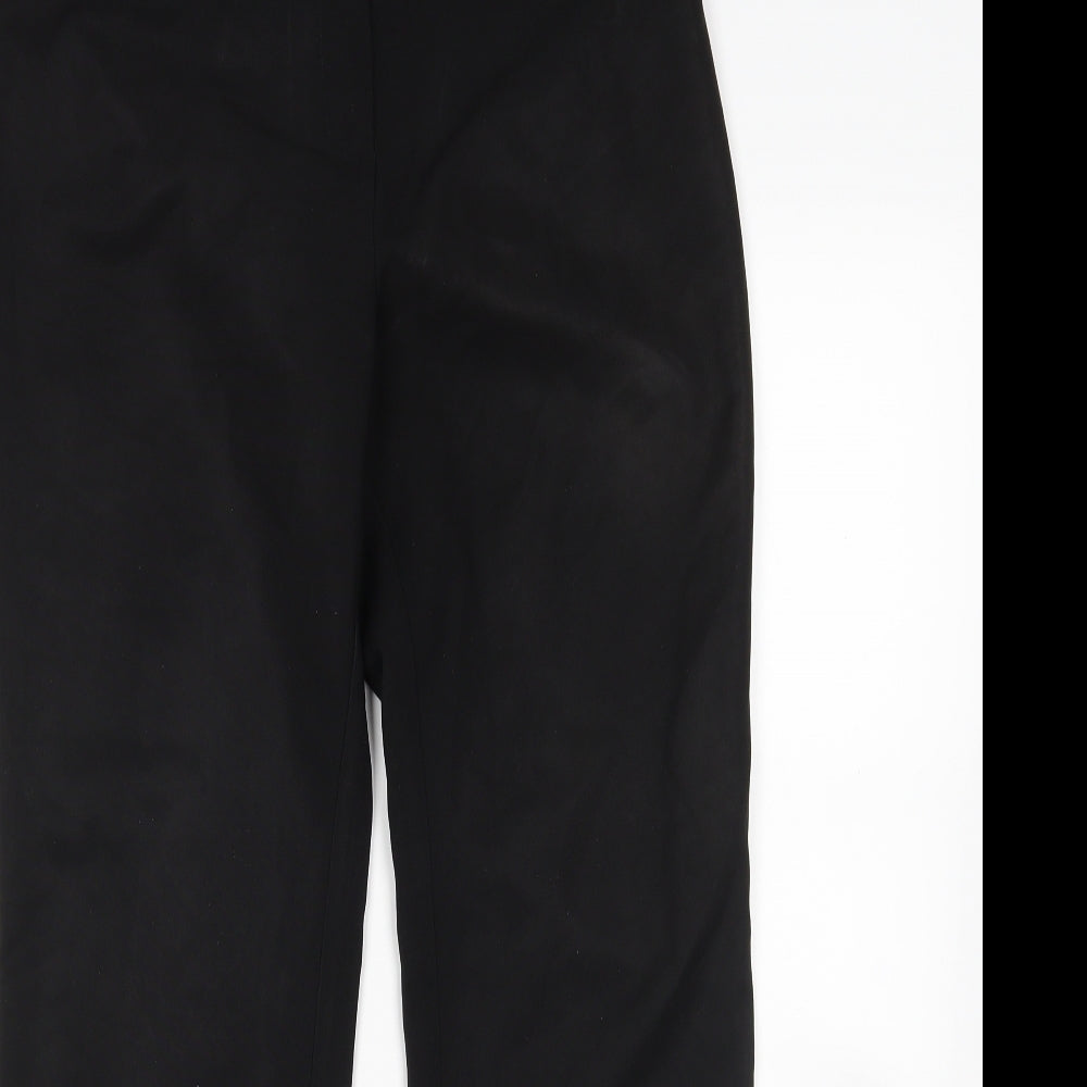 Womens UK Size 10 Papaya Regular Fit Rain Trousers Black Trousers