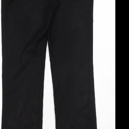Womens UK Size 10 Papaya Regular Fit Rain Trousers Black Trousers