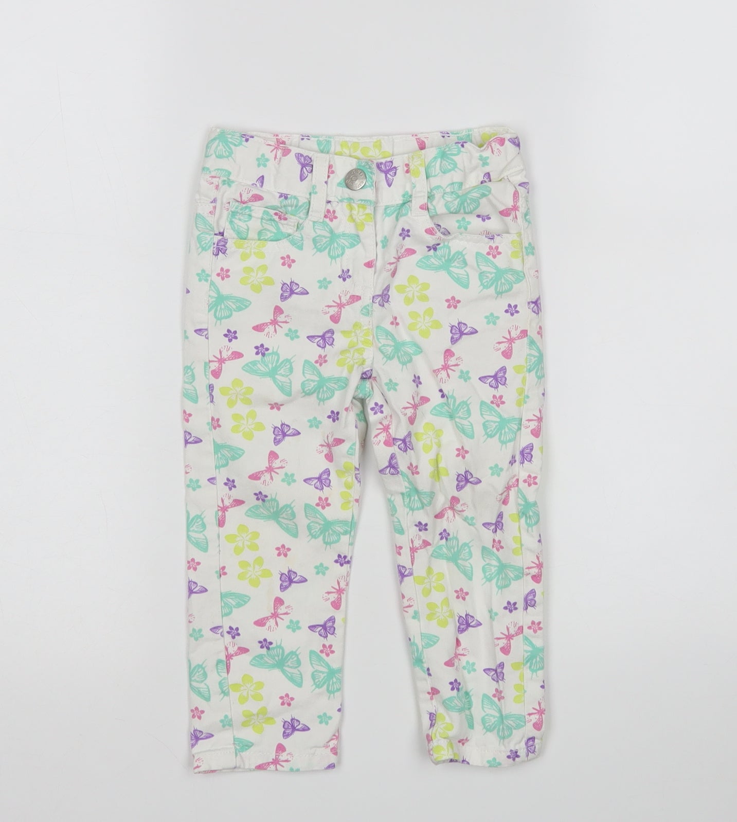 Lupilu Girls Multicoloured Animal Print   Jeans Size 18 Months