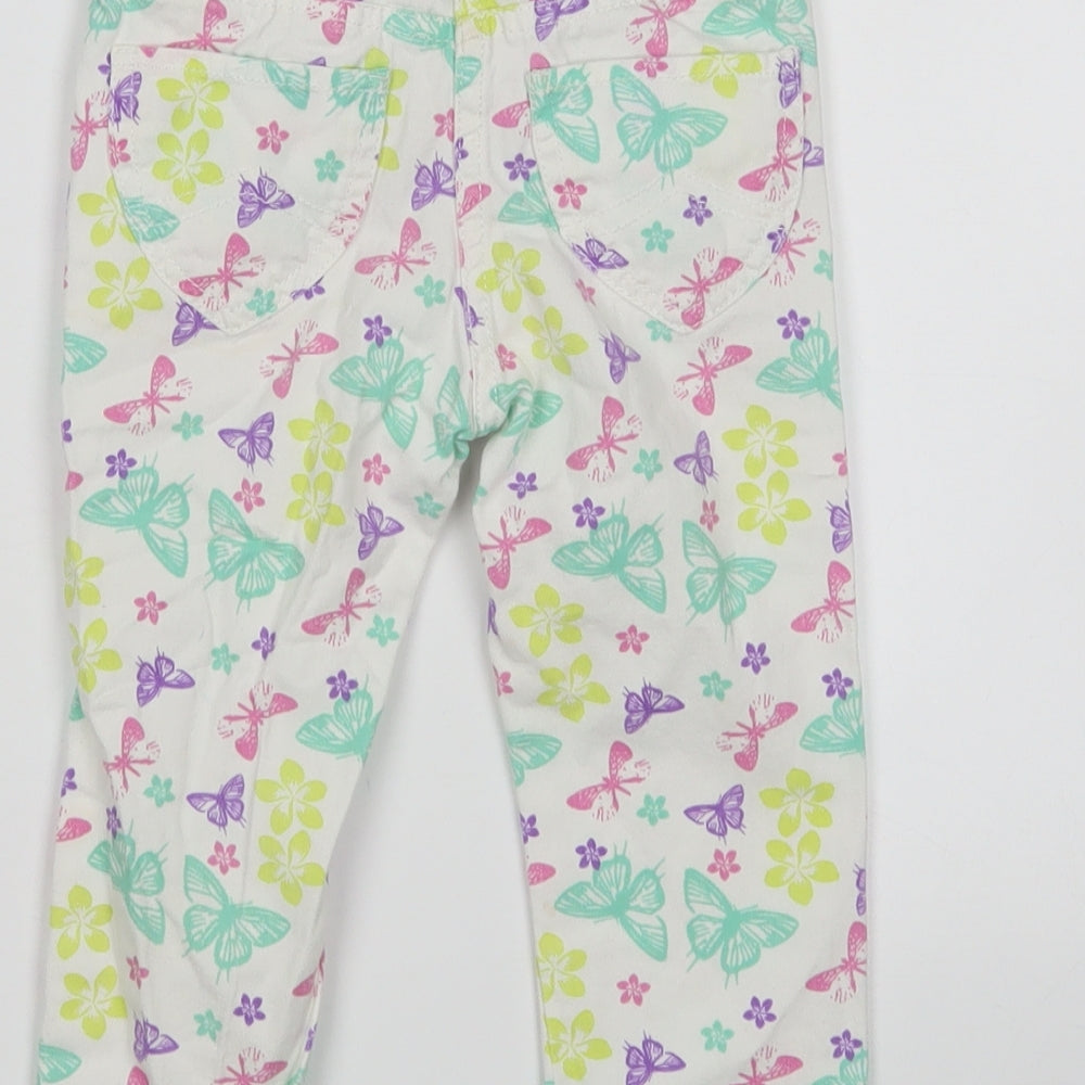 Lupilu Girls Multicoloured Animal Print   Jeans Size 18 Months