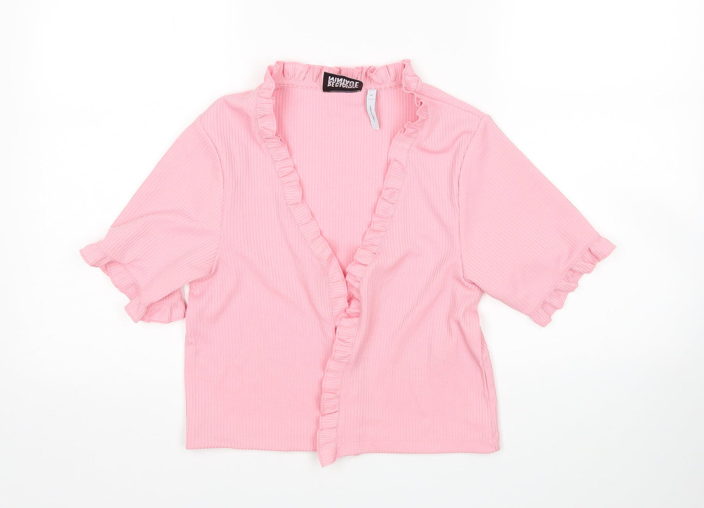 Womens UK Size S Reclaimed Vintage Pink Cardigan Jumper