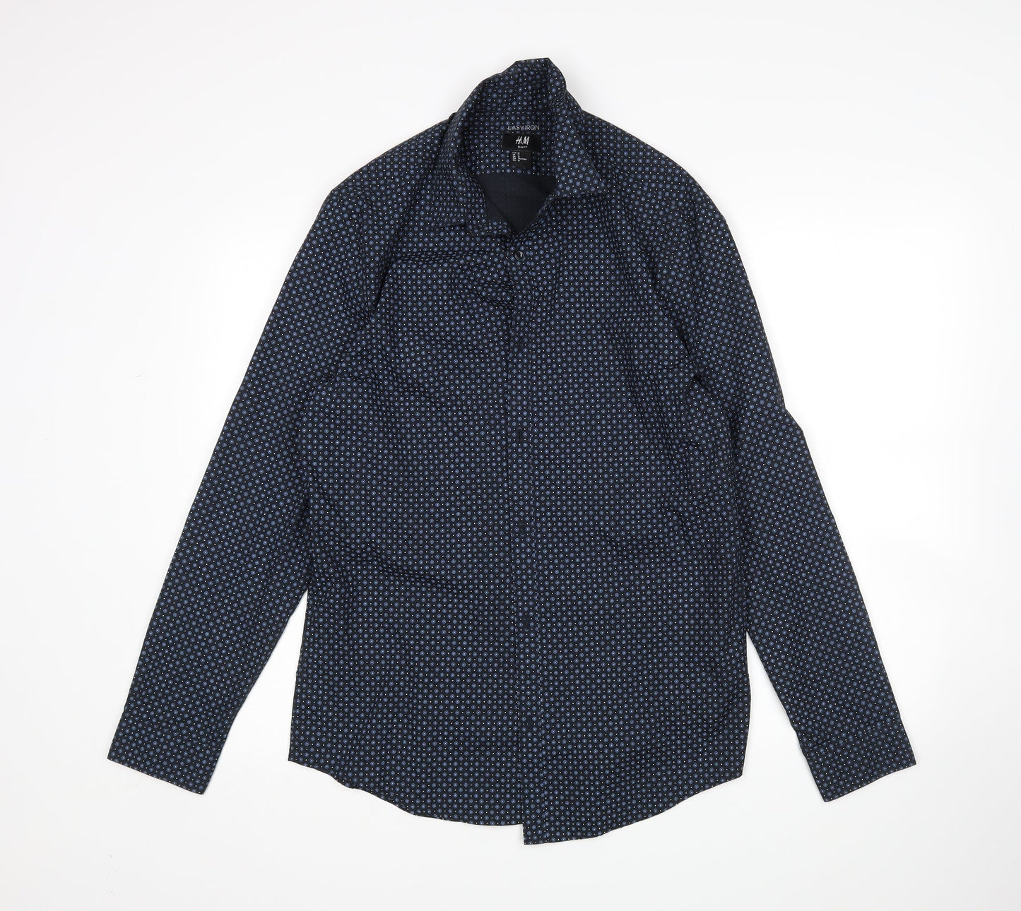 Mens UK Size M H&M Multicoloured  Button-Up Long Sleeve Casual Shirt