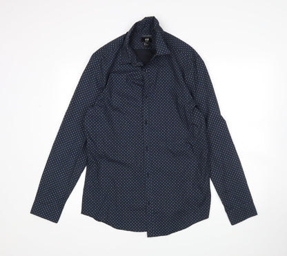 Mens UK Size M H&M Multicoloured  Button-Up Long Sleeve Casual Shirt