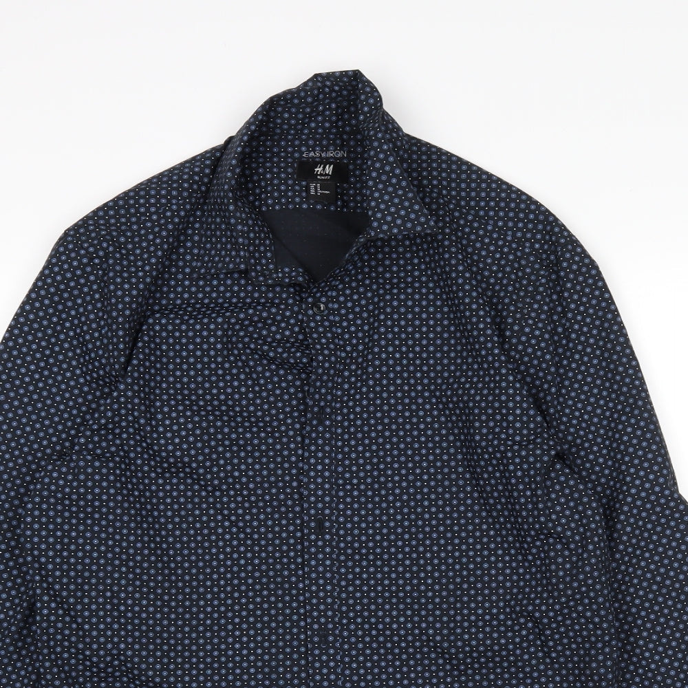 Mens UK Size M H&M Multicoloured  Button-Up Long Sleeve Casual Shirt