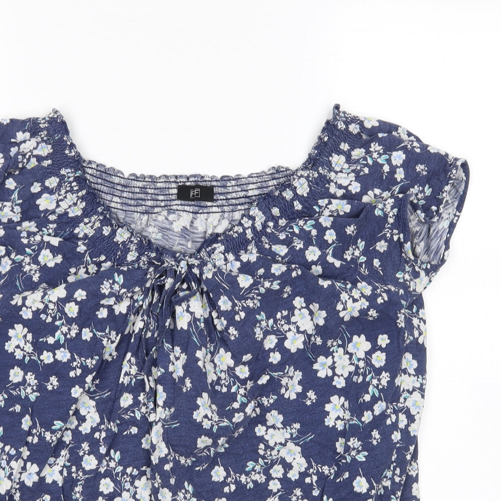 F&F Womens Multicoloured Floral  Basic T-Shirt Size 12