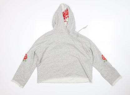 H&M Womens Grey   Pullover Hoodie Size M