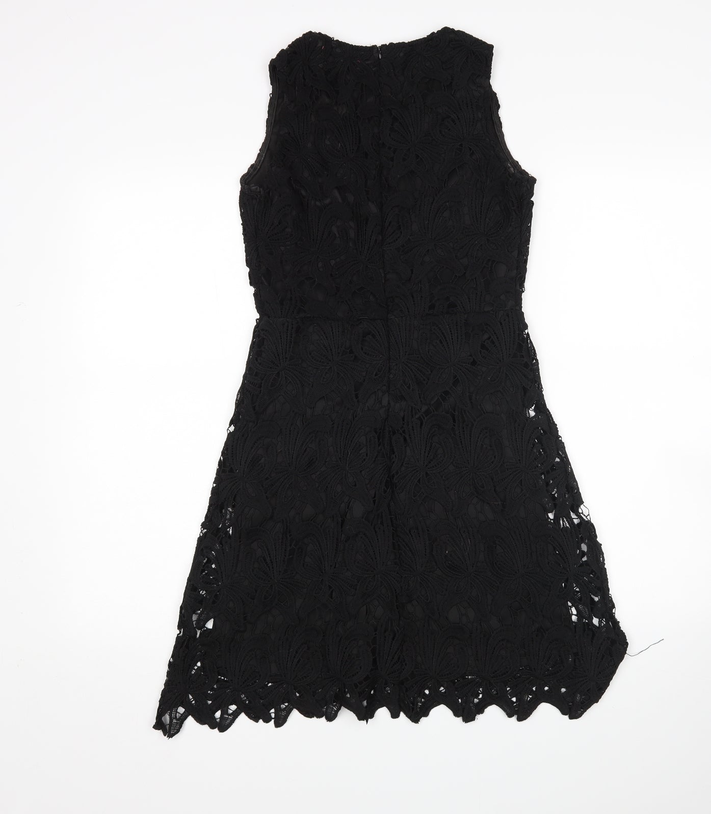 Boohoo Womens Black Floral  Mini  Size 8