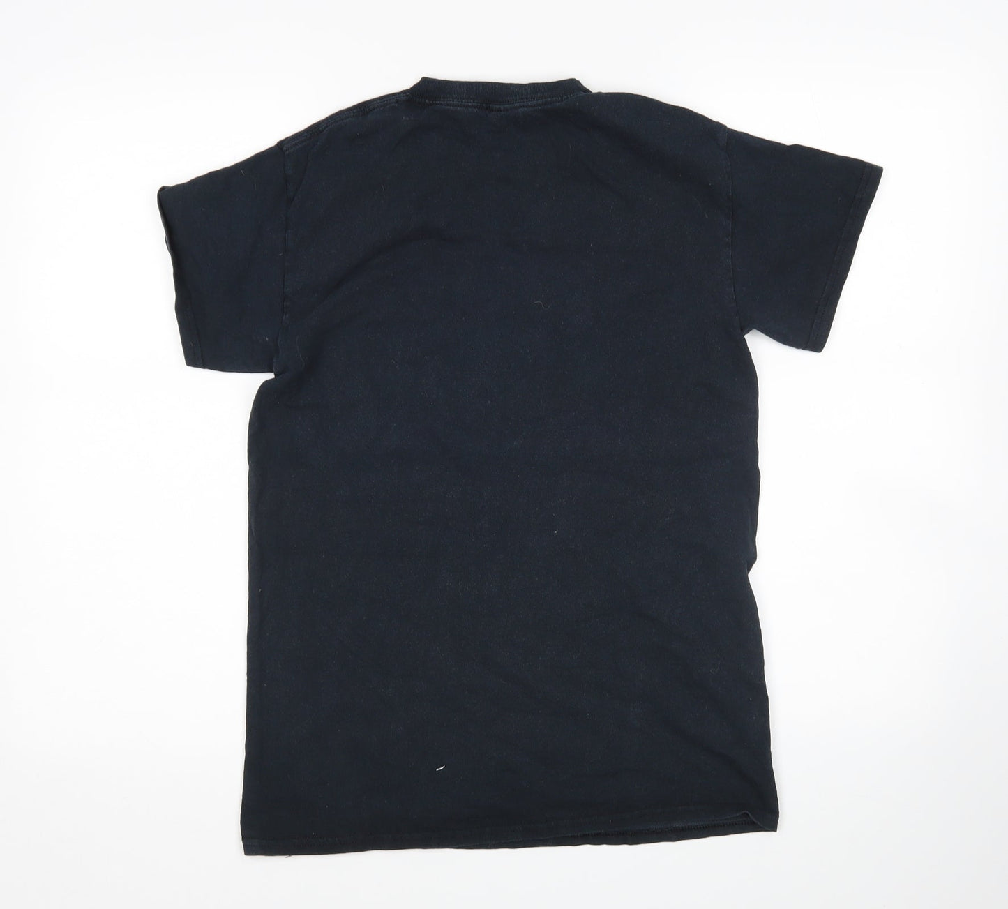 Womens UK Size S Gildan Blue Basic T-Shirt