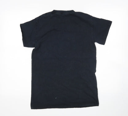 Womens UK Size S Gildan Blue Basic T-Shirt