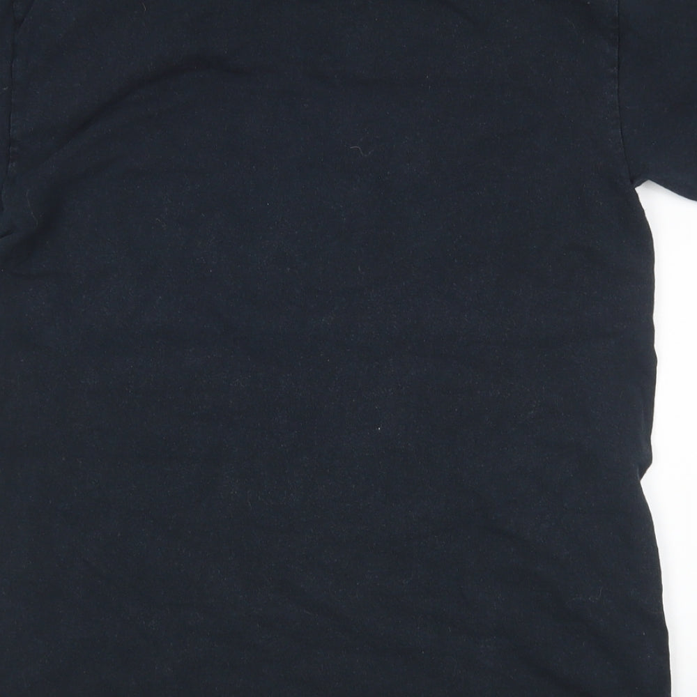 Womens UK Size S Gildan Blue Basic T-Shirt