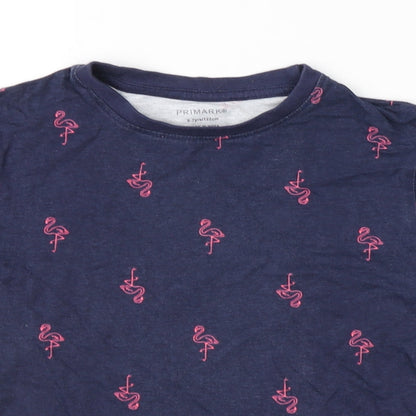 Primark Boys Blue Animal Print  Basic T-Shirt Size 6-7 Years