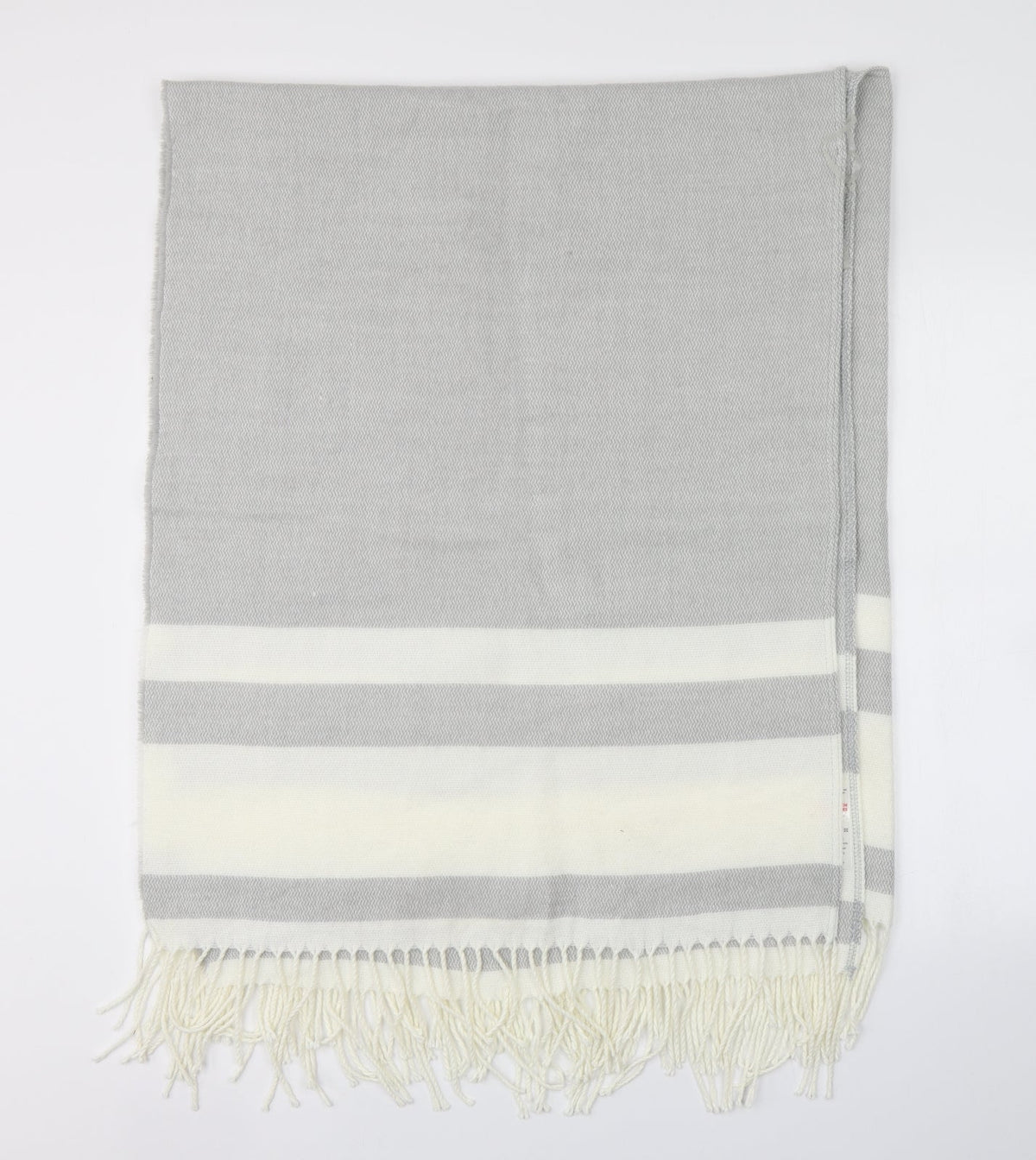 Additional front view of Preworn women’s multicoloured striped shawl/wrap