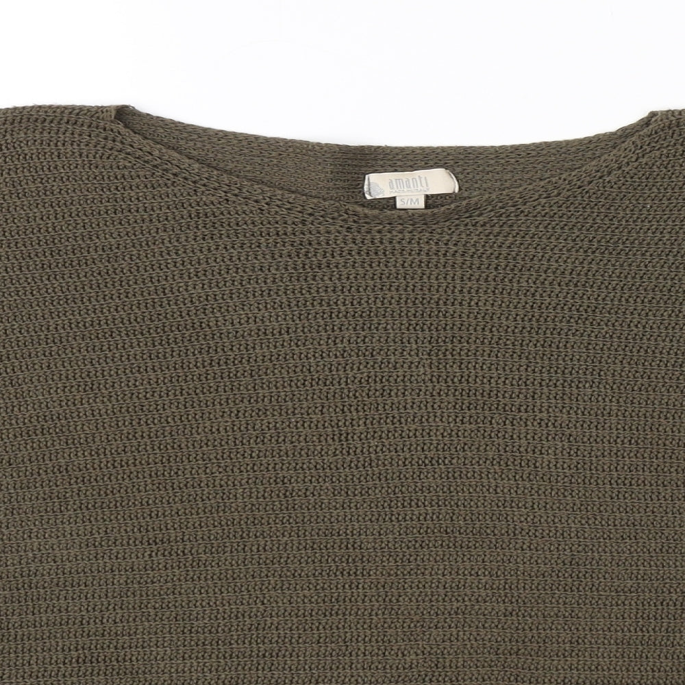 Womens UK Size S Amanti Green Pullover Jumper