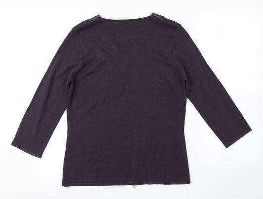 Klass Womens Purple   Pullover Jumper Size S