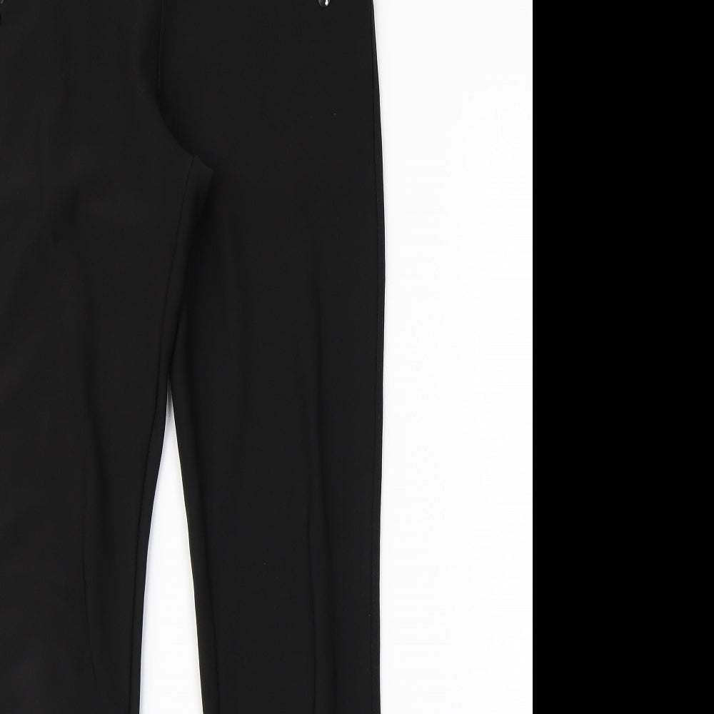 Womens UK Size S Preworn Regular Fit  Black Trousers