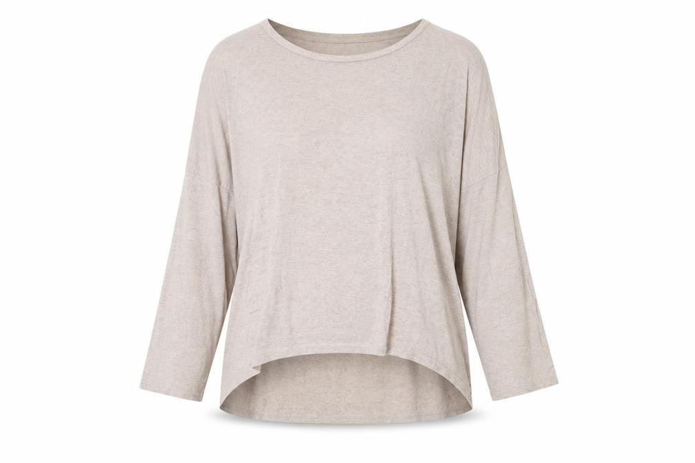 Womens UK Size 2 Preworn Beige Basic T-Shirt