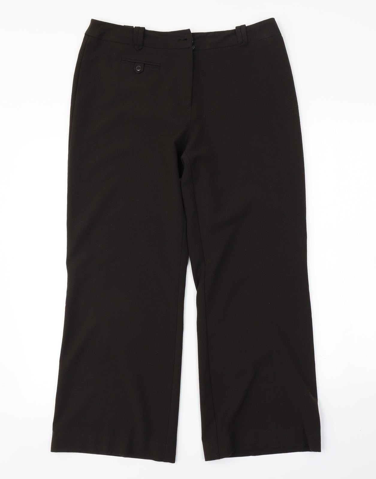 Womens UK Size 12 Debenhams Regular Fit  Brown Trousers