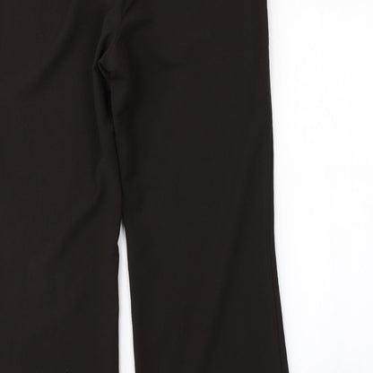 Womens UK Size 12 Debenhams Regular Fit  Brown Trousers