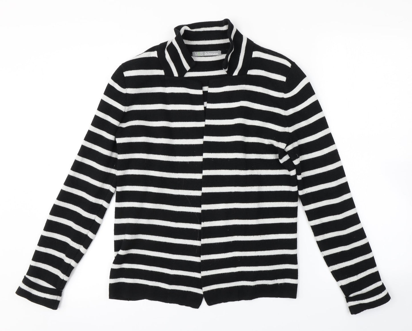 Womens UK Size 12 M&S Black Cardigan Jumper