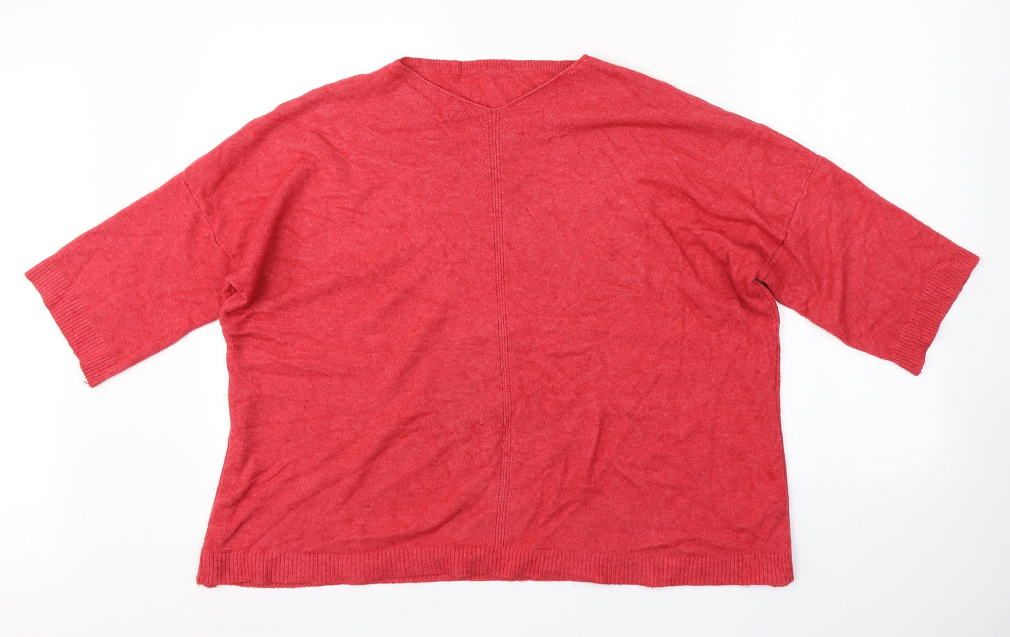 Womens UK Size  Preworn Red Pullover Jumper