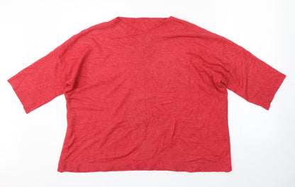 Womens UK Size  Preworn Red Pullover Jumper