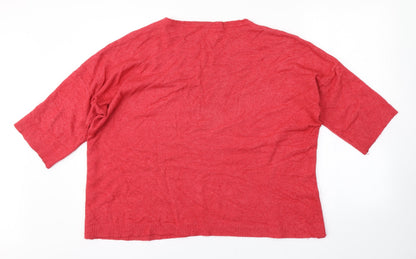 Womens UK Size  Preworn Red Pullover Jumper