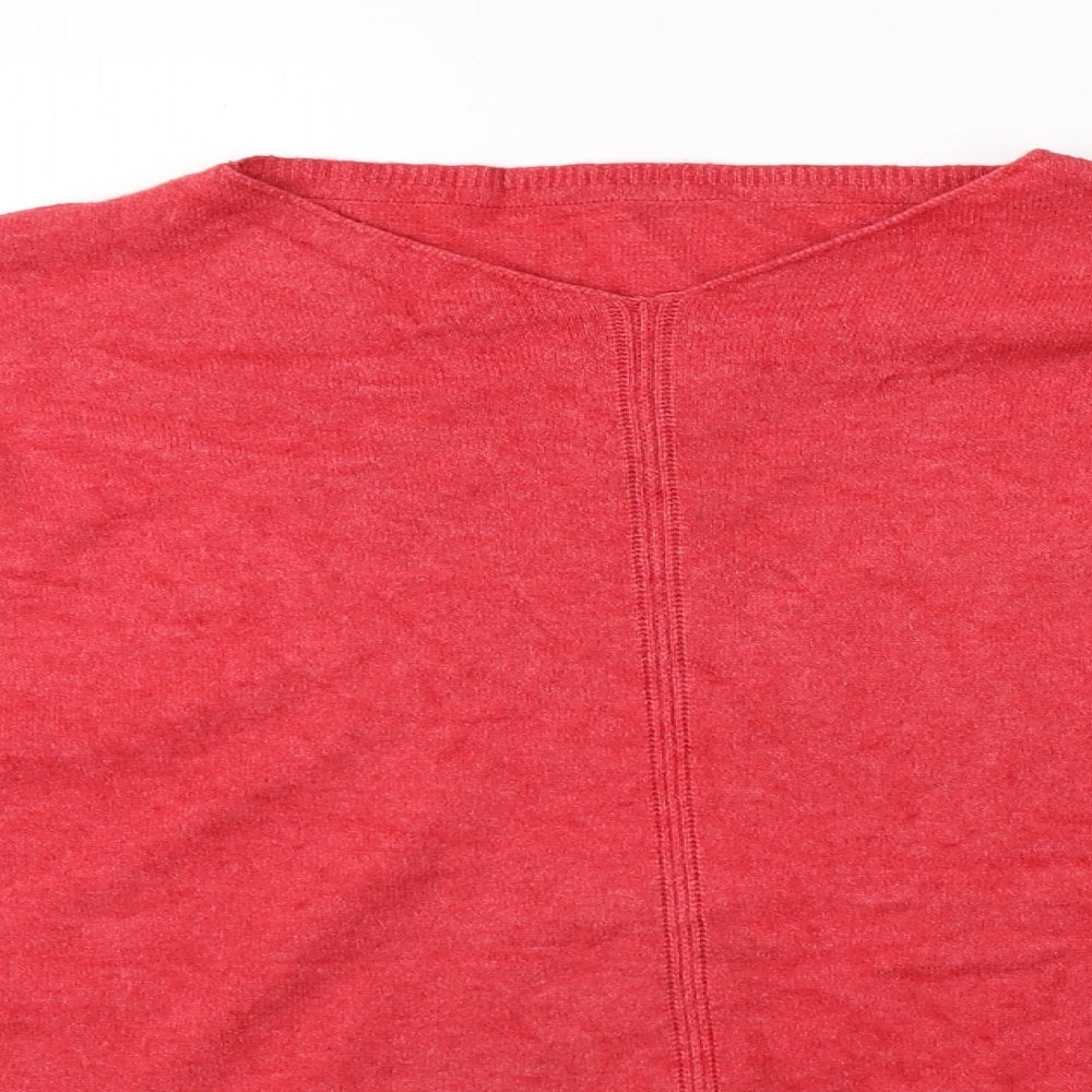 Womens UK Size  Preworn Red Pullover Jumper