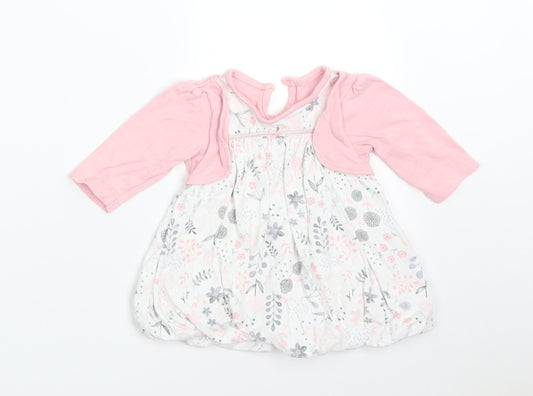 George Girls Multicoloured Floral  A-Line  Size 0-3 Months