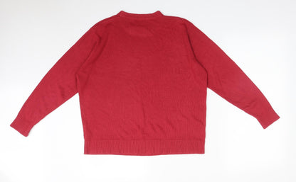 Back view of Berkertex women’s red pullover sweatshirt, size UK 16