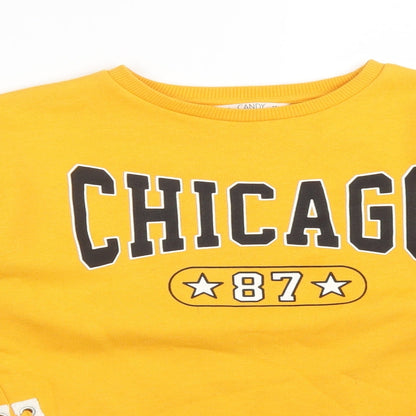 Matalan Girls Yellow   Pullover Sweatshirt Size 12 Years  - CHICAGO