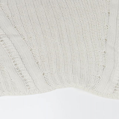 Brand and care label for Topshop women’s white pullover sweatshirt, size UK 10