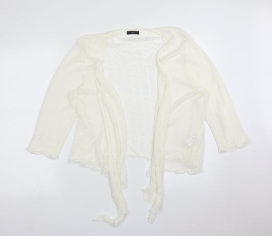 Womens UK Size 18 M&Co White Cardigan Jumper
