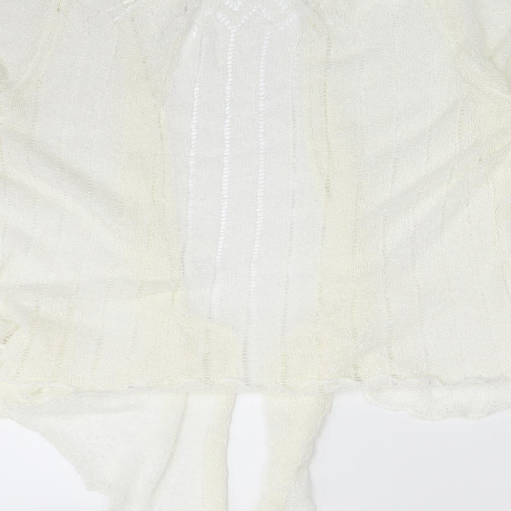 Womens UK Size 18 M&Co White Cardigan Jumper