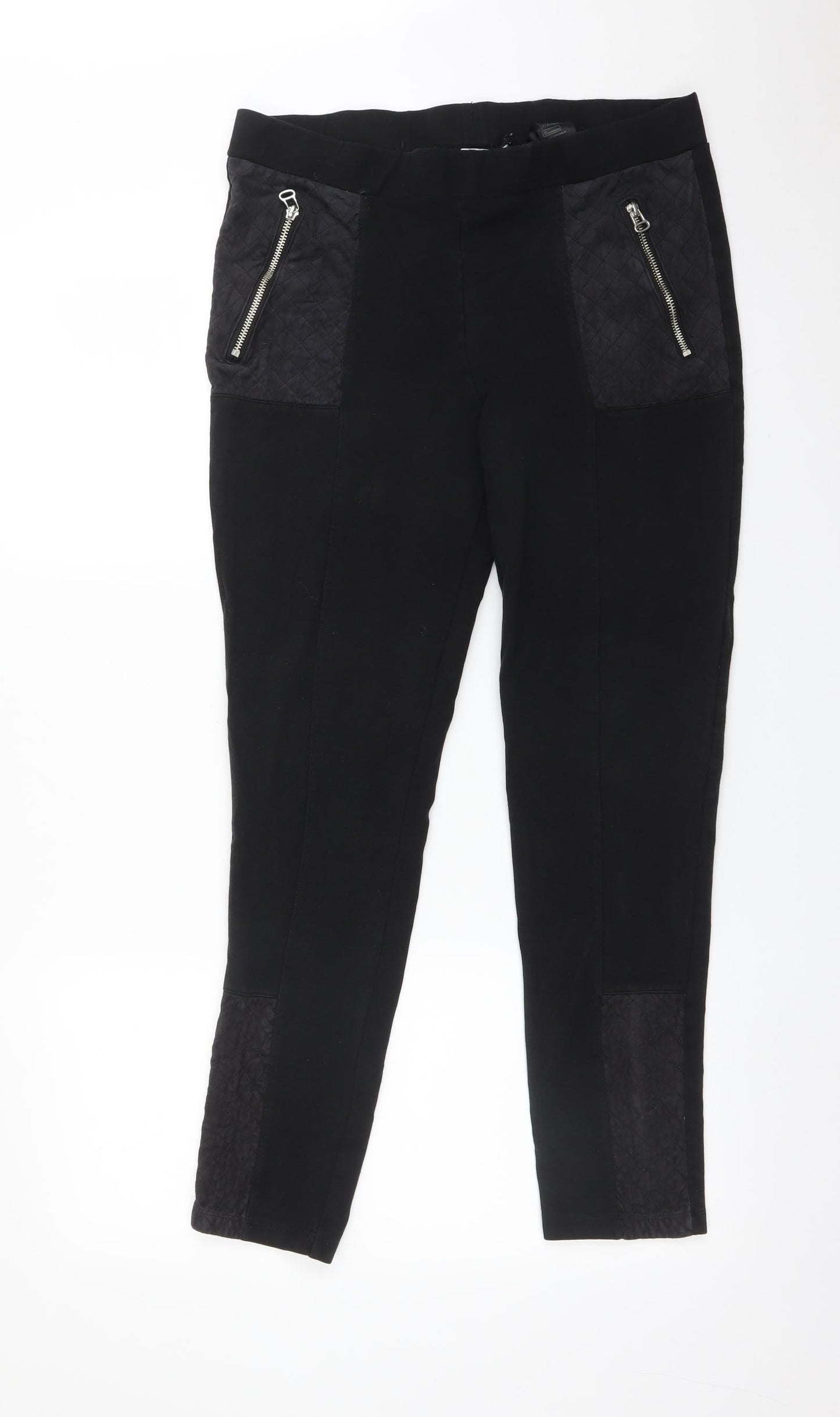Womens UK Size L H&M Regular Fit Jogger Black Trousers