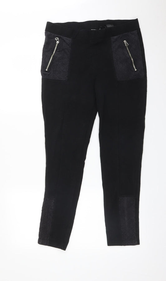 Womens UK Size L H&M Regular Fit Jogger Black Trousers