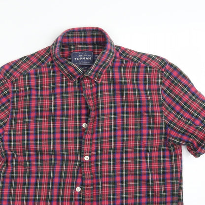 Mens UK Size S Topman Multicoloured  Button-Up Short Sleeve Casual Shirt