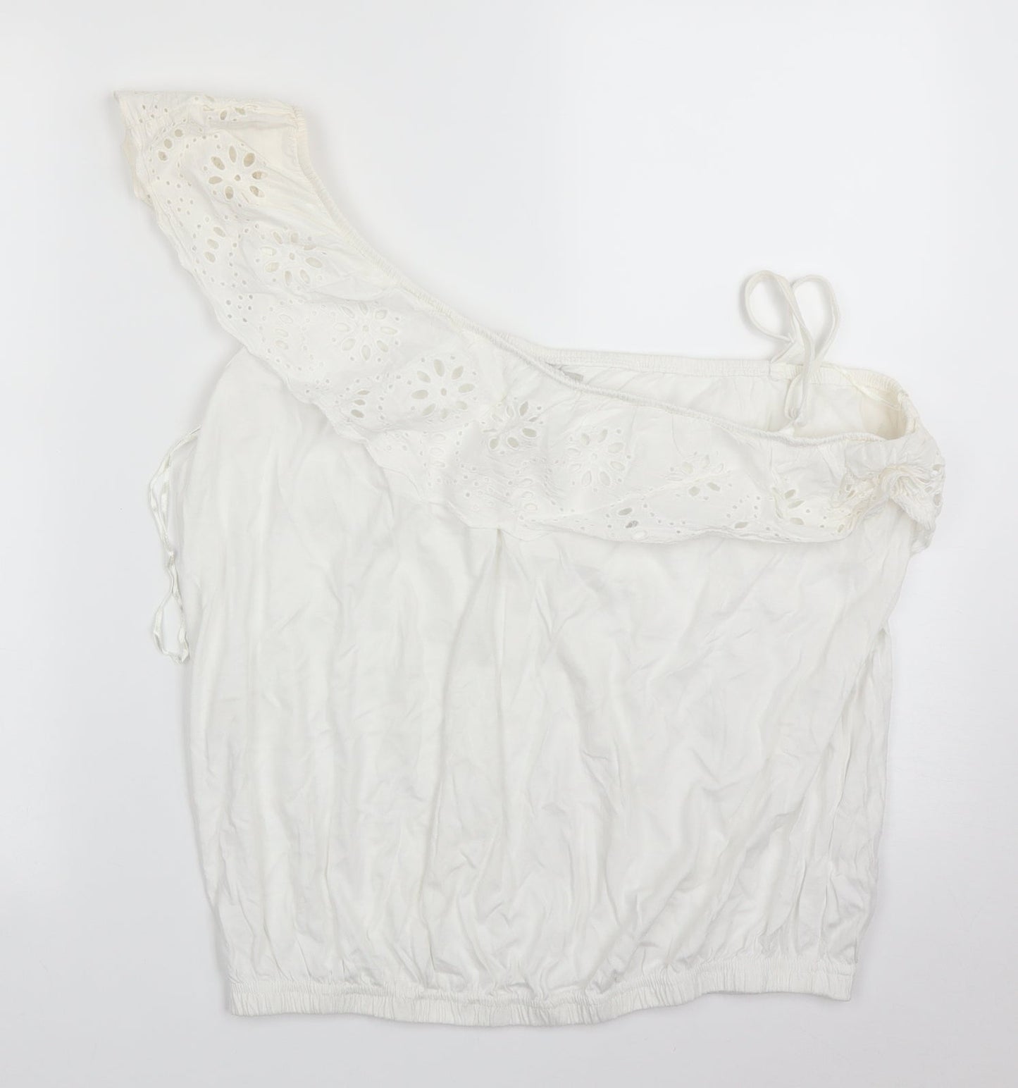 Womens UK Size 18 Peacocks White Basic T-Shirt