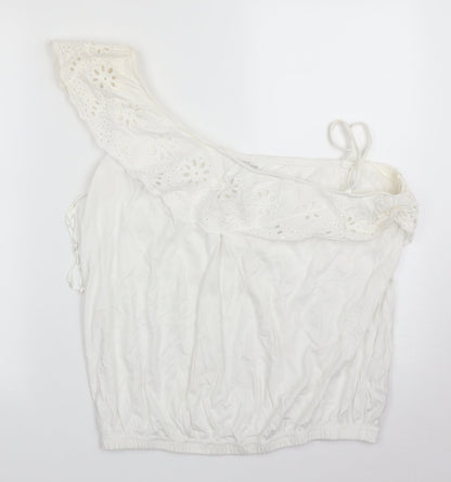 Womens UK Size 18 Peacocks White Basic T-Shirt