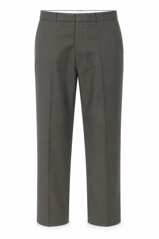 Front view of Chunes men’s green dress pants trousers, size 38, in, 29-inch leg