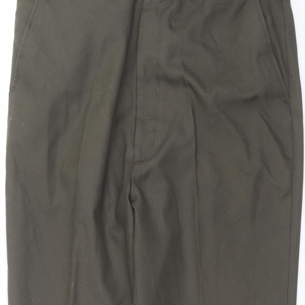 Mens UK Size 38 in Chunes Regular Fit Dress Pants Green Trousers