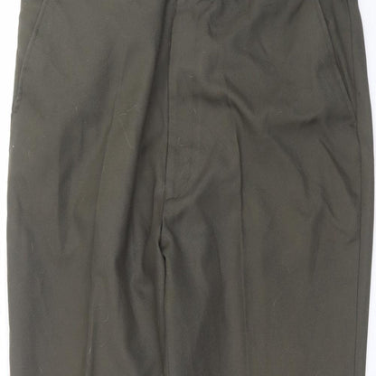 Mens UK Size 38 in Chunes Regular Fit Dress Pants Green Trousers